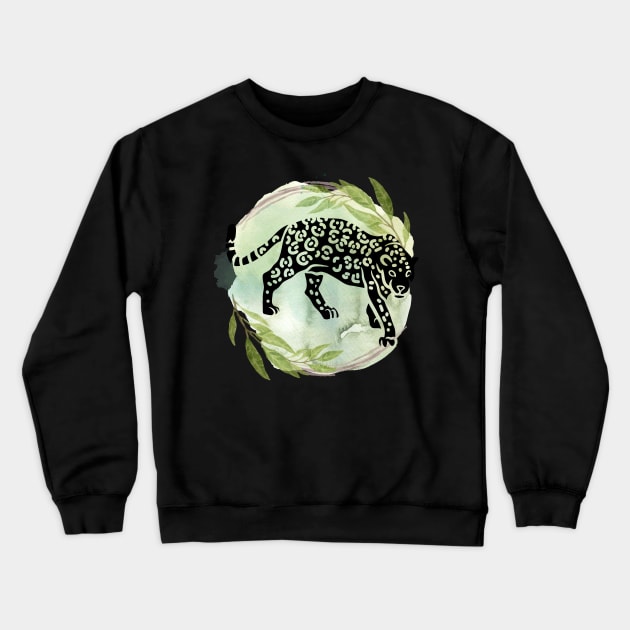 Jaguar silhouette Crewneck Sweatshirt by Petprinty